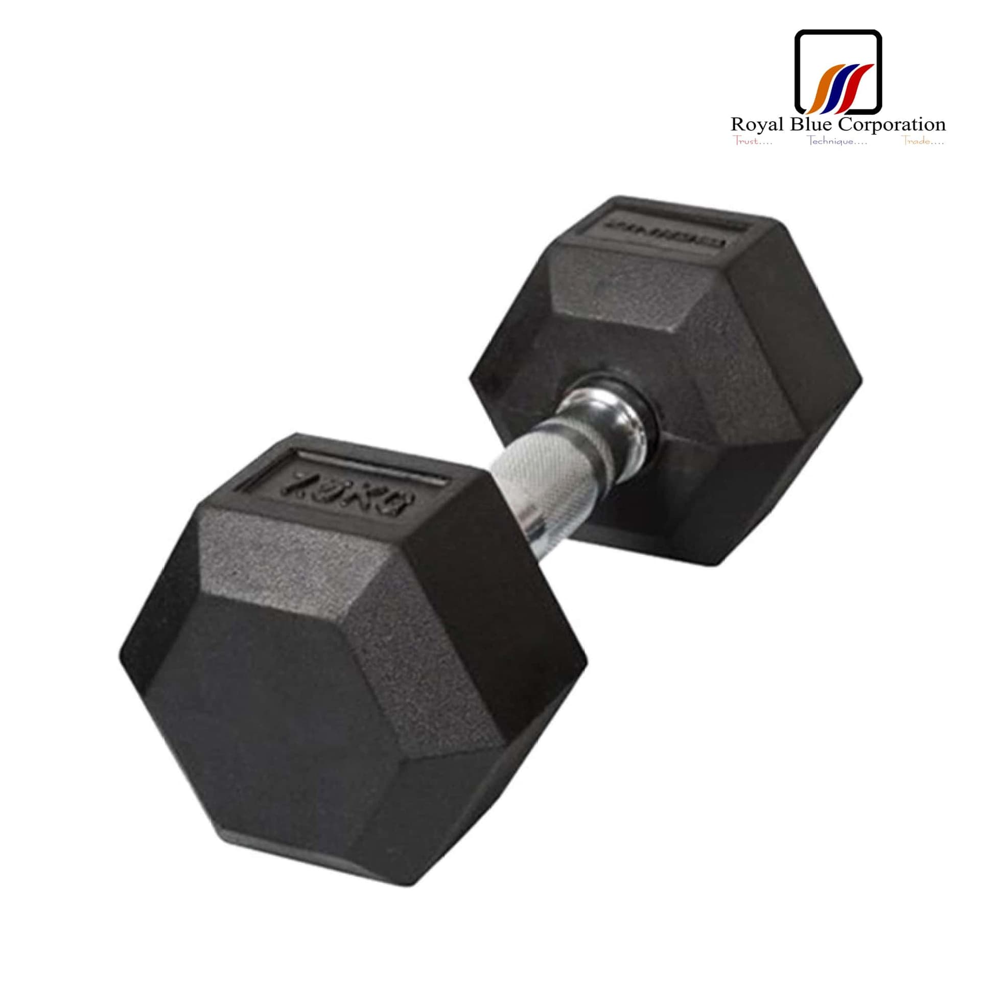 Rubber Hex Dumbbell 7.5Kg Single image